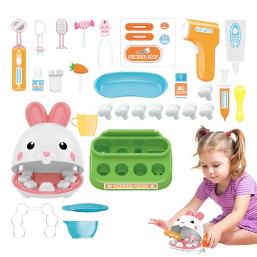 Kids Dentist Play Set, Toddler Role Play Kit, Children Dentist Toy, Simulated Dentist Set, Play Kit, 3-5 Years Toy, Role Play Dentist, Toddler Dentist Set, Kids Tools, von Wrohto