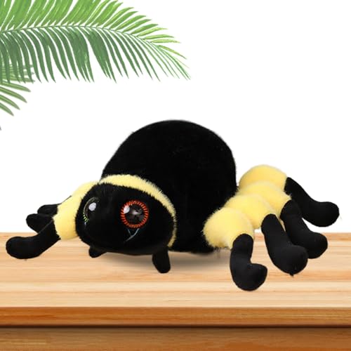 Spider Plush Toy, Simulation Cute Spider Animal Throw Pillow, Decorative Halloween Cushion Pillow, Soft Plush Pranks Stuffed Toys for Kids and Adults, Fun Halloween Decor and von Wrohto