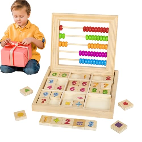 Wrohto Abakus aus Holz,Abakus für Kinder | 2-in-1 interaktiver -Regenbogen-Abakus für Kinder,Klassische Abakus-Spiele, Vorschul-Spielzeug, multifunktionales, farbenfrohes Mathe-Lernspielzeug für von Wrohto