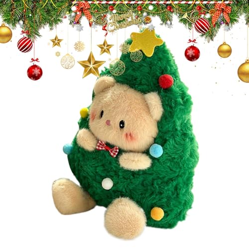 Wrohto Bear Plush Toys Christmas Stuffed Toys Holiday Bear Plush Butter Bear Doll Christmas Bear Plushies Stuffed Bear Decorations Plush Christmas Tree Bear Holiday Stuffed Animals Bear Plush Chris von Wrohto