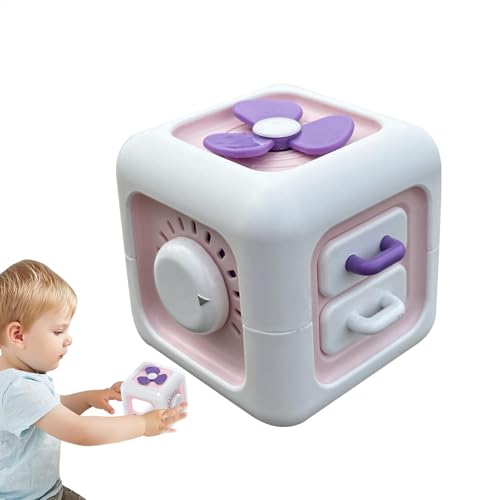 Wrohto Busy Cube, Feinmotorik-Spielzeug, Reise-Busy Cube, Sinneswürfel Für Kleinkinder, Lern-Busy Cube, Motorik-Würfel, Lernspielzeug Für Kleinkinder, Busy Box Für Kinder, Tragbarer Busy Cube, von Wrohto