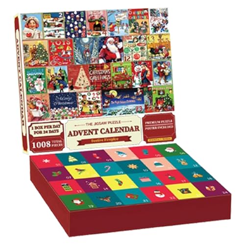 Wrohto - Christmas Jigsaw Puzzle, Winter Puzzle Advent, 1008-Piece Puzzle, Holiday Puzzle Set, Festive Puzzle Decor, Advent Calendar Puzzle, Family Christmas Puzzle, Seasonal Puzzle Fun von Wrohto