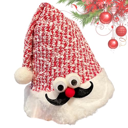 Wrohto Cute Christmas Hat, Red Santa Hat, Sequin Santa Hat, Deer Antler Christmas Hat, Holiday Hat, Festive Hat, Unisex Christmas Accessory, Sparkling Holiday Hat von Wrohto