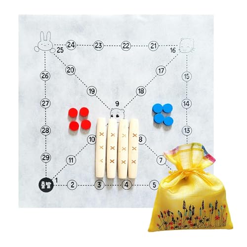 Wrohto Korean Folk Game, Old-Fashioned Wooden Stick Board Games, Traditional Entertainment Activities, Fun & Engaging Indoor and Outdoor Play, Perfect for Family Bonding Cultural Recreation von Wrohto