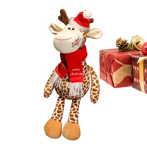 Wrohto - Plush Toy: Christmas Elk Plush, Elk Stuffed Animal Moose Plush Toy, Christmas Moose Toy, Plush Elk Decoration, Elk Plushie, Festive Moose, Moose Plush for Kids von Wrohto