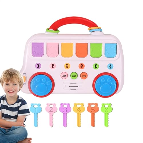 Wrohto Popping Animal Toy Early Developmental Music Toy Interactive Popping Animal Toy Musical Educational Toy for Babies Color Sorting Baby Toy Educational Popping Toy Musical Toy for 1-3 Year Olds B von Wrohto