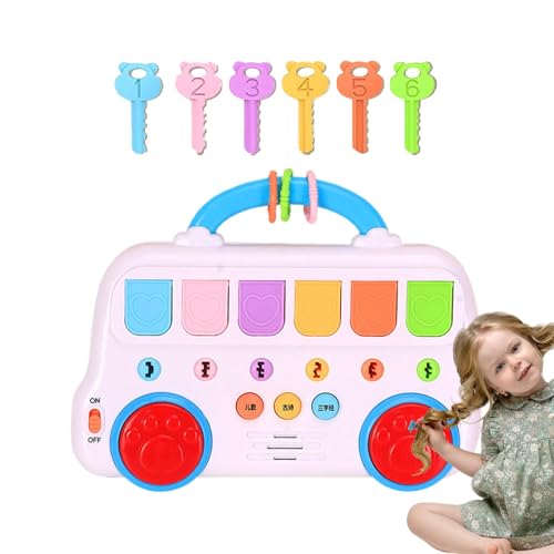 Wrohto Popping Animal Toy Early Developmental Music Toy Interactive Popping Animal Toy Musical Educational Toy for Babies Color Sorting Baby Toy Educational Popping Toy Musical Toy for 1-3 Year Olds B von Wrohto