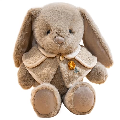 Wrohto Rabbit Stuffed Animal, Huggable Plush Loop Eared Bunny Pillow, Adorable Soft Bunny Doll Toy, Durable, Perfect for Living Room, Bedroom, Car, 14.96 inch von Wrohto