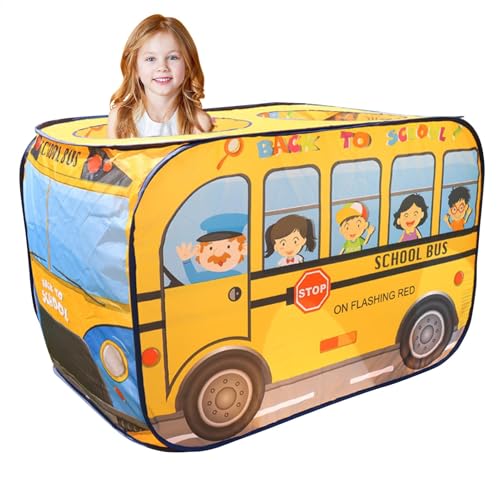 Zelt für Kinder, Cartoon-faltbares Pop-Out-Zelt, kreatives lustiges Design, geräumige Kapazität für Rolle, Spiele, Partys, Foto-Requisiten, Indoor- und Outdoor-Aktivitäten, 73 x 73 x 114 cm von Wrohto