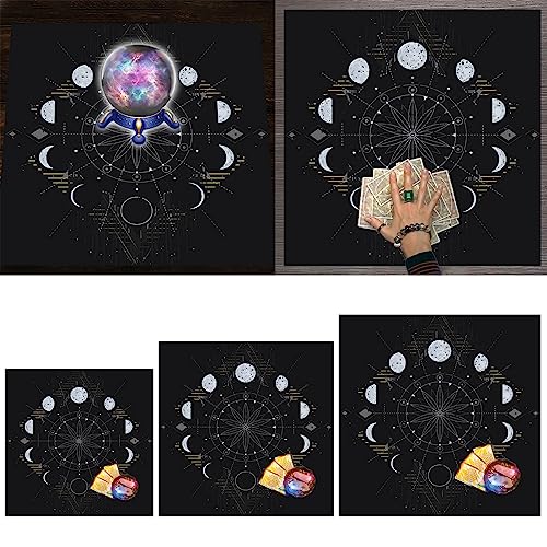 Wsdsgz Divinationen Tischdecke Mondphasen Astrologys Tarotkarten Tischdecke Altars Stoff Divinationen Brettspiel Accessoire von Wsdsgz