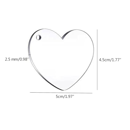 WuLi77 30 Heart Ornaments Clear Pendant Keychain Decor for Valentine's Day Party Holiday von WuLi77