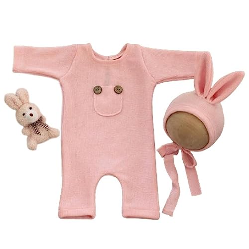 WuLi77 Baby Fotografie Requisiten Outfits 3-teilig Neugeborenen Strampler Set Kostüm Zubehör Langlebige Fotografie Requisiten Kleidung Baby Overall von WuLi77