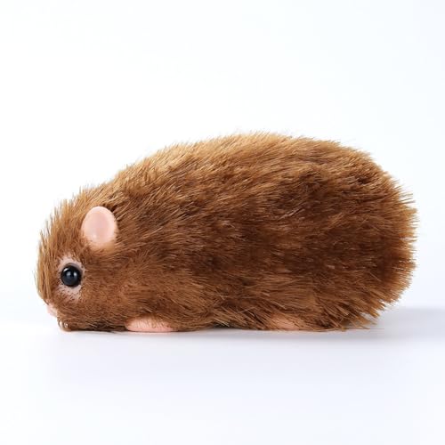 WuLi77 Silikon Hamster Modell Spielzeug Niedlich Realistisch Lebensecht Tierfigur Spielzeug Kinderzimmer Dekoration Erziehen Sie EIN Wiedergeborenes Haustier Tierfigur von WuLi77