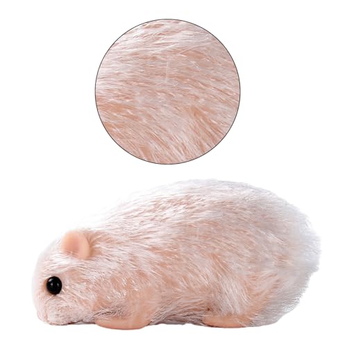 WuLi77 Silikon Hamster Modell Spielzeug Niedlich Realistisch Lebensecht Tierfigur Spielzeug Kinderzimmer Dekoration Erziehen Sie EIN Wiedergeborenes Haustier Tierfigur von WuLi77