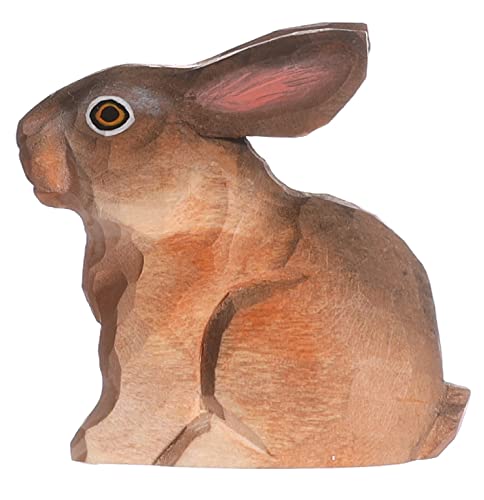 Wudimals - 40702 - Hase, Holz, handgeschnitzt, handbemalt, 4,5m x 4cm von Wudimals