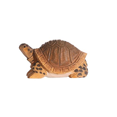 Wudimals - 40704 - Schildkröte, Holz, handgeschnitzt, handbemalt, 6cm x 3,5cm von Wudimals