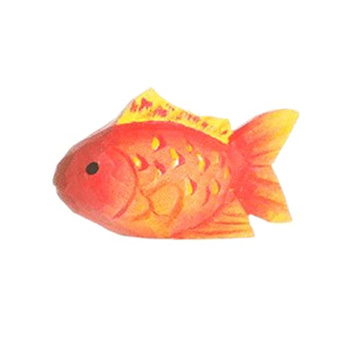 Wudimals - 40818 - Seetiere, Goldfisch, Holz, handgeschnitzt, handbemalt, 4,2cm x 2,6cm von Wudimals