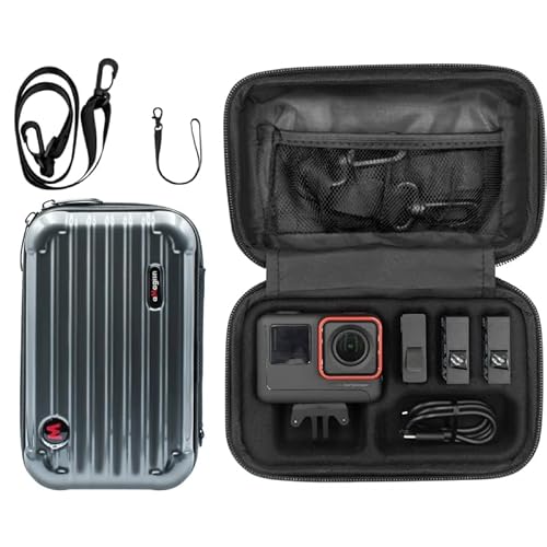 Hartschalenkoffer für Insta360 Ace Pro/Ace Aufbewahrungstasche für Insta 360 Ace Pro/Ace wasserdichte Tragetasche Reisehandtasche Kamera-Zubehör (Grau) von Wulachaka