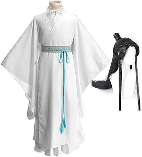 Wulachaka Xie lian Halloween-Kleidung, Anime-Cosplay-Kostüm, dämonische Kultivierung, Cosplay, antikes Kostüm, Hanfu-Feenkleid (Kostüm + Perücke, L) von Wulachaka