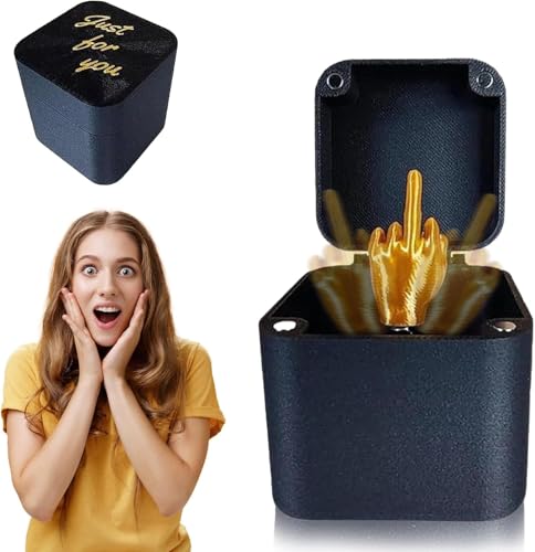 Wusdayer Mittelfinger in einer Box, mittlere Überraschungsfinger-Geschenk-Box, Gag-Geschenk-Box, Spoof-Hand-Streich, Pop-Up-Geschenk mit Box für Erwachsene, lustige Geschenkbox für Büro, Innenbereich, von Wusdayer