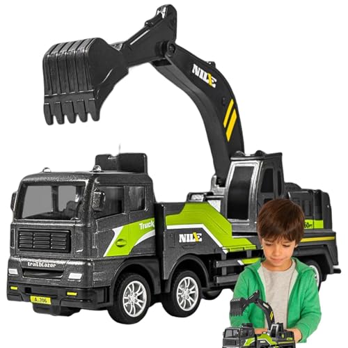 Wuyooprt Konstruktionsspielzeug - Engineering Bagger Bagger Trucks Spielzeug - Reibungsbetriebenes Push-and-Go-Spielzeugauto, Lastwagen und Bagger, Strand- und Sandspielzeug, Geschenk für von Wuyooprt