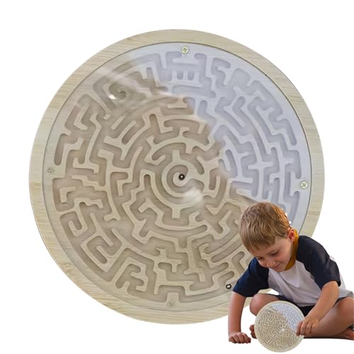 Wuyooprt Labyrinth Spiel, Holz Labyrinth Bretter Für Kinder, Mit 2 Metall Kugeln Runde Brett Für Reisen Partys Klassenraum Familie Jugendliche Kinder Erwachsene Wuyooprt Labyrinth Spiel, Holz Labyrinth Bretter Für Kinder, Mit 2 Metall Kugeln Runde Brett Für Reisen Partys Klassenraum Familie Jugendliche Kinder Erwachsene von Wuyooprt
