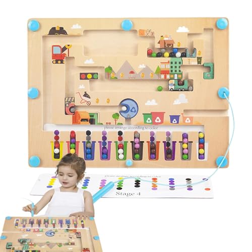 Wuyooprt Magnetische Farbe und Zahlenlabyrinth, magnetisches Farbenlabyrinth - -Puzzle -Matching -Aktivitätsbrett | Denk logisch Lernen feinmotorische Fähigkeiten Spielzeug für Kinder im von Wuyooprt