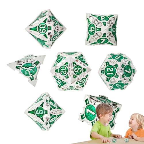 Wuyooprt Rollenspielwürfel, Spielwürfelset - Rollenspiel mit mehrseitigen Würfeln - 7X tragbares lustiges Kinderspielzeug, buntes Würfelset, Würfelset für Rollenspiele, Brettspiele, Familienfeier von Wuyooprt