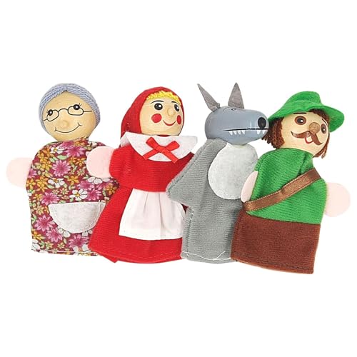 Wuyooprt Tier-Fingerpuppen,Finger-Familienpuppen | 4 Stück Cartoon Fingerpuppen - Fingerpuppen-Set, Partyzubehör, pädagogisches Badespielzeug für Geschichtenzeit, Strandspielzeug, Spielzeit von Wuyooprt