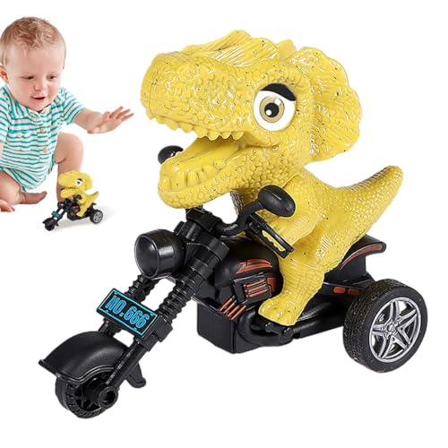 Wuyooprt Zurückziehendes Dinosaurierauto, Dinosaurier-Motorradspielzeug,Trägheitstier-Motorrad-Autospielzeug | Reibungsbetriebenes Dinosaurier-Autospielzeug, Spielzeugauto für Kinder, ohne Batterien von Wuyooprt