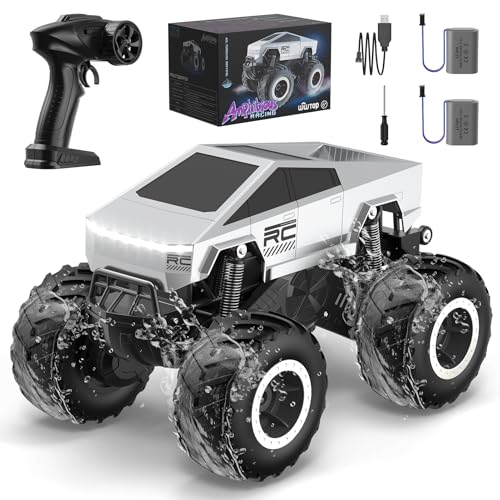 Wwtop Ferngesteuertes Auto 1:16 RC Auto, 2.4GHz 4WD Monstertruck Amphibienfahrzeug Ferngesteuert, All Terrain Offroad RC Cars Spielzeugauto, Wasserdicht RC Buggy Geschenke ab 6 Jahre Jungen Kinder von Wwtop