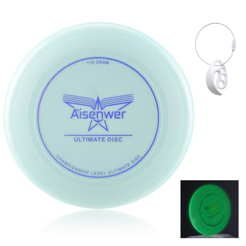 Ultimate frisbee disc 175g, ultimate frisbee profi, ultimate flugscheibe, Nachtfrisbee, Wird mit passender Frisbee-Schnalle für einfachen Transport geliefert, Sport,Strand,Freien Nachtspie（Grün） von Wydexint