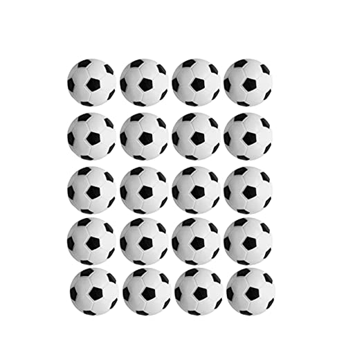 Wyerewel Tischfußball-Spiel, Tischfußball-Maschine, Kunststoff-Zubehör, 20 Stück (schwarz und weiß, 32 mm) von Wyerewel