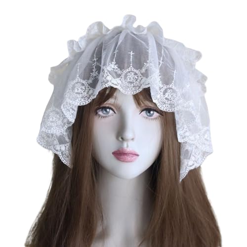 Wynrzyj Cosplay Maid Spitze Stirnband Haarband Schöner Schleier Ruffen Trimm Für Frauen Kostümstirnband Für Frauen Weiß Wynrzyj Cosplay Maid Spitze Stirnband Haarband Schöner Schleier Ruffen Trimm Für Frauen Kostümstirnband Für Frauen Weiß von Wynrzyj