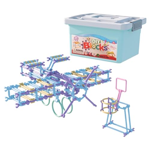 Wyttuubv BAU-STEM-Spielzeug, Baustöcke für Kinder | 1500-teiliges ineinandergreifendes kreatives Verbindungsset - Verschiedene Formen, pädagogische Konstruktionsstäbe, Spielzeug für Kinder, von Wyttuubv