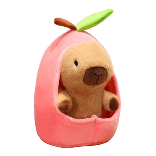 Wyttuubv Capybara Plüschtier, Capybara Plüschtier | Weiche Cartoon-Capybara-Plüschpuppe 14 Zoll,Home Decor Stofftierkissen, Capybara-Plüschtiere in Obstkrippe für Kinder, Erwachsene von Wyttuubv