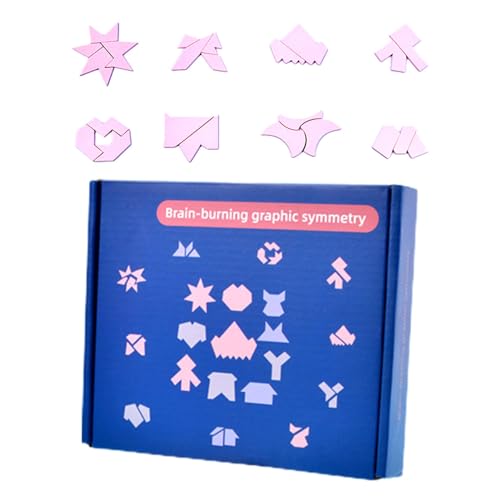 Wyttuubv Denksportspielzeug, Holzklötze-Puzzle, Kreative Puzzles, Denksportblöcke für Symmetrie-Rätsel, sicher für Kinder, und Mädchen von Wyttuubv