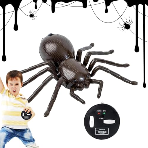 Wyttuubv Fernbedienungsspinne, RC bewegliche Vogelspinne | Realistischer RC-Spinnenroboter | Halloween-Spielzeug mit realistischer Bewegung und leuchtenden LED-Augen für Kinder, Party, Witz, Streiche von Wyttuubv