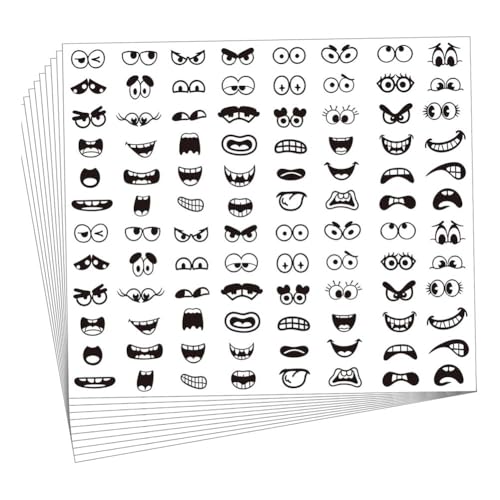 Wzxksoac 960 Stück Schwarze -Mund-Aufkleber für Tassen, Scrapbook, Kunsthandwerk DIY Dekoration, 48 Designs Cartoon-Gesichtsausdruck-Aufkleber Wzxksoac 960 Stück Schwarze -Mund-Aufkleber für Tassen, Scrapbook, Kunsthandwerk DIY Dekoration, 48 Designs Cartoon-Gesichtsausdruck-Aufkleber von Wzxksoac