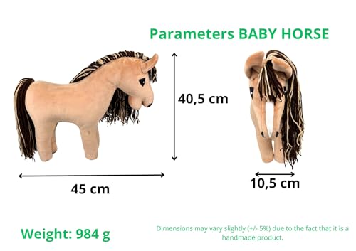 X-Group4th Steckenpferd - Plüsch Pferd - Spielzeug - Pony - Kinder Spielpferd - Hobby Horse - springendes Pferd - Baby Horse für Kinder - Hellbraun Höhe 40,5 cm von X-Group4th