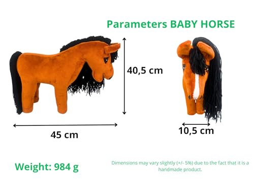 X-Group4th Steckenpferd - Plüsch Pferd - Spielzeug - Pony - Kinder Spielpferd - Hobby Horse - springendes Pferd - Baby Horse für Kinder - Kastanie Höhe 40,5 cm von X-Group4th