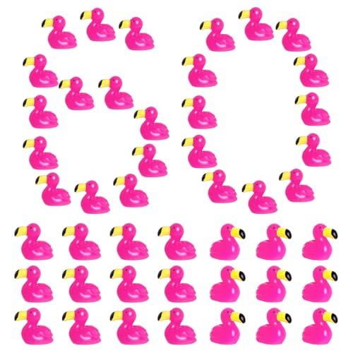 X Hot Popcorn 60 Stück Mini-Harz-Flamingo-Enten, Mini-Harz-Tiere, niedliche kleine Flamingo-Figuren, Miniatur-Flamingos, Enten-Figuren zum Basteln, Aquarium, Puppenhäuser, Kuchendekoration, von X Hot Popcorn
