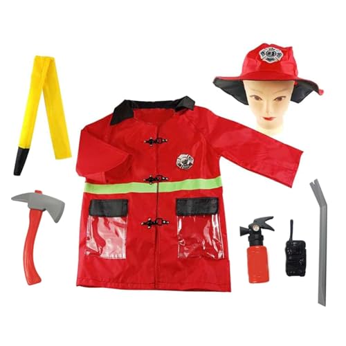 Arzt Kostüm Set Für Jungen Mädchen Kinder Feuerwehrmann Rollenspiel Outfit Mit Hut Halloween Cosplay Anzieh Outfit Set Richter Kostüm Outfit Arzt Kostüm Set Halloween Feuerwehrmann Rollenspiel von X-Institute