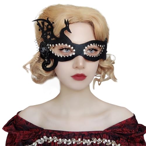 Halloween Kostüm Maske Für Frauen Maskerade Maske Halbgesichtsmaske Für Mädchen Dame Mardi Gras Maske Party Maske Damen Mardi Gras Maske Halloween Kostüm Maske Maskerade Maske Mädchen Maske von X-Institute