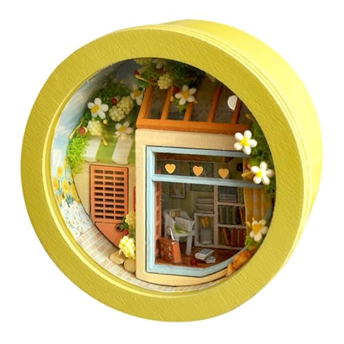 Hölzernes Puppenhaus Ausgehöhltes Miniatur Puppenhaus Kinder Geburtstagsgeschenk Möbel Spielset Für Wandbehang Schreibtisch Ornamente Miniatur Spielzeug von X-Institute