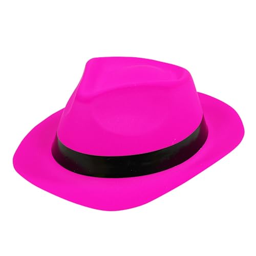 Vintage Homburg Party Fluoreszierende Farbe Western Schweinehut Rodeos Plastikhut Für Abendessen Outdoor Freizeitkleidung von X-Institute