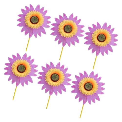 X-Institute 6PCS Windmühlen Sonne Windrad Rotation Windmühle Hochzeit Ornament Kinder Outdoor Spielzeug Kindergarten Rasen Garten Dekore von X-Institute