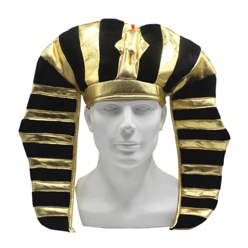 X-Institute Ägyptischer Hut Raves Halloween Cosplay Kostüme Goldene Ägyptische Kopfbedeckung König TUTS Kostümzubehör Geschenke Kopfbedeckung von X-Institute