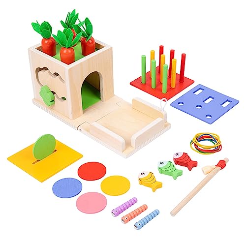 X-Institute Baby Spielzeug Holz Box Farbe Kognitive Angeln Spiel Spielzeug Bildung Feinmotorik Brettspiel Für Kleinkind von X-Institute