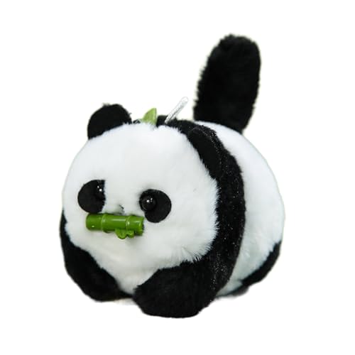 X-Institute Cartoon Panda Handtasche Plüsch Anhänger Wagging Tail Panda Stofftier Rucksack Ornament Mädchen Kinder Bevorzugen Weihnachten Geschenk von X-Institute